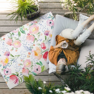 Tuinkleed Aquarelbloemen, delicate planten