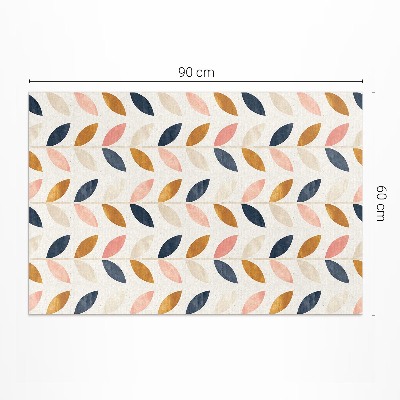 Buiten tapijt Kleine blaadjes aquarel boho stijl