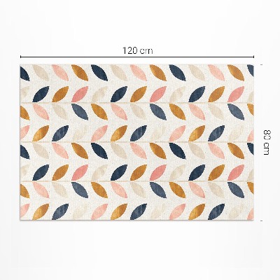 Buiten tapijt Kleine blaadjes aquarel boho stijl