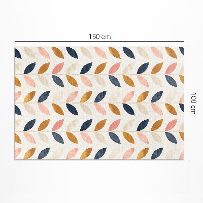 Buiten tapijt Kleine blaadjes aquarel boho stijl