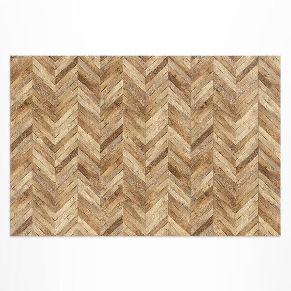 Buiten tapijt Modieus houten visgraatparket