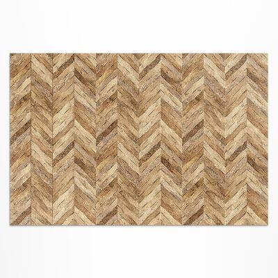 Buiten tapijt Modieus houten visgraatparket