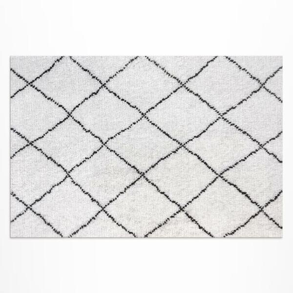 Buitenkleed Imitatie pluche met zwarte lijnen