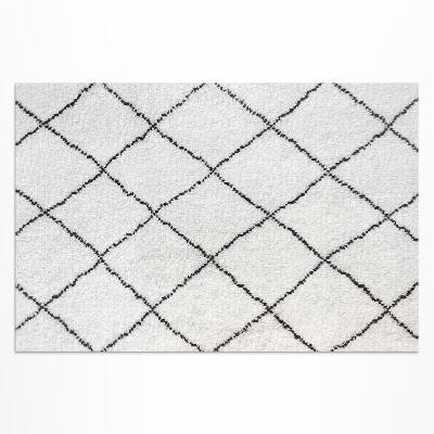 Buitenkleed Imitatie pluche met zwarte lijnen