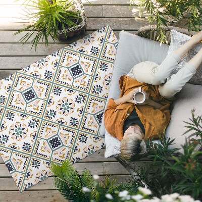 Buiten tapijt Geometrisch gepatroneerde tegels