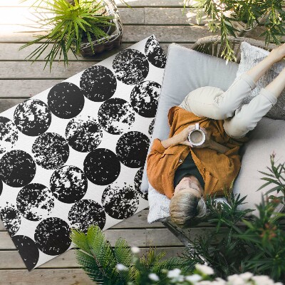 Buitenkleed Minimalistisch ontwerp met zwarte cirkels