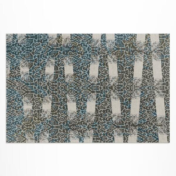 Buitenkleed vintage stijl ornament en strepen