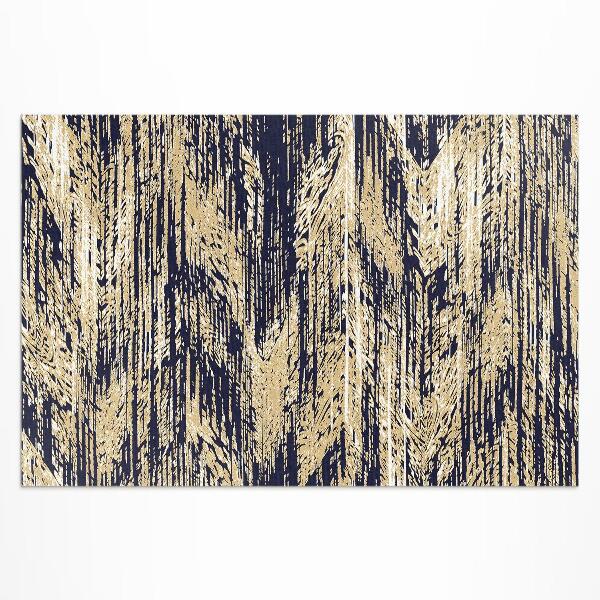 Buitenkleed Gele retro vintage boho strepen