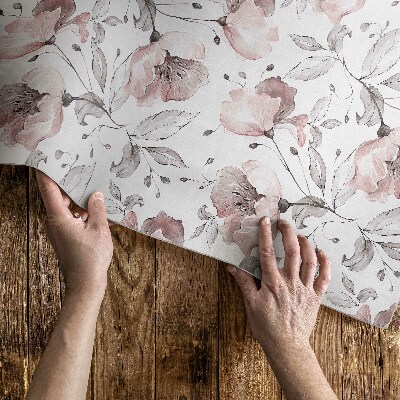 Buiten tapijt Prachtige aquarel geschilderde bloemen en planten