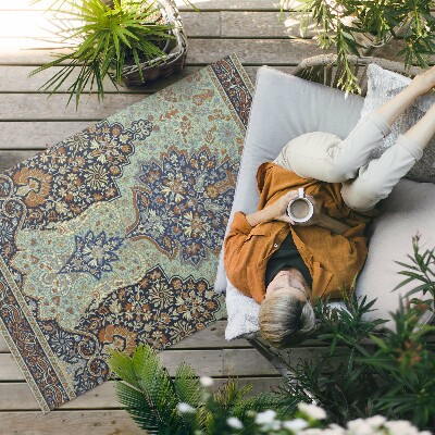 Buiten tapijt Prachtige Turkse bloemenornamentdetails