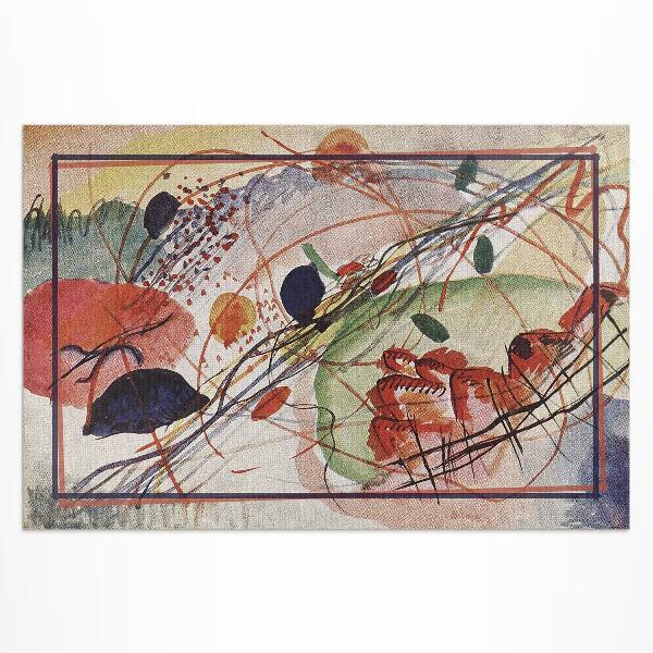 Buiten tapijt Kleurrijke aquarel van Wassily Kandinsky
