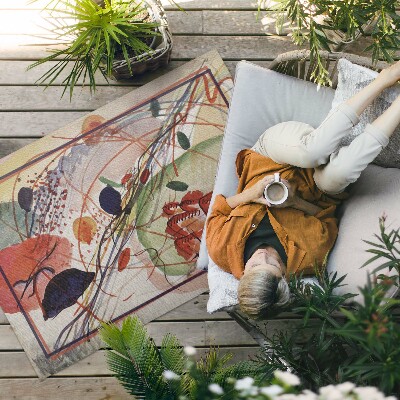 Buiten tapijt Kleurrijke aquarel van Wassily Kandinsky