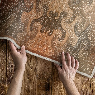 Buiten tapijt Decoratief wervelend oosters patroon