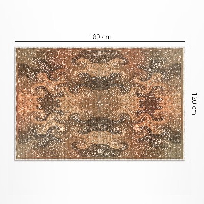 Buiten tapijt Decoratief wervelend oosters patroon