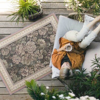 Buiten tapijt Oudbloemige imitatiestof