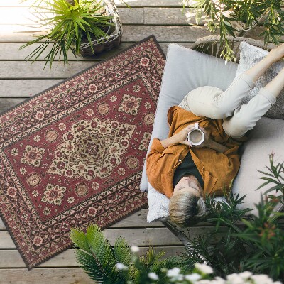 Tuinkleed Vintage geometrisch rood