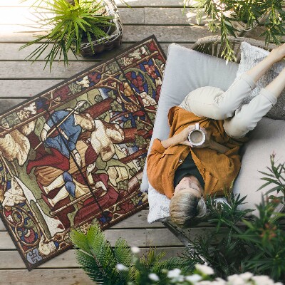 Buiten tapijt Sir Digby Wyatt Gotische glas-in-loodimitatie