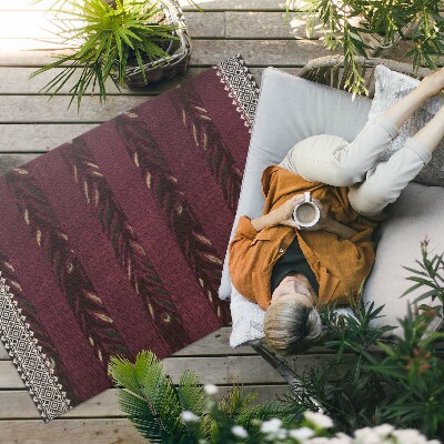 Buiten tapijt Furuya Korin-bladstrepen