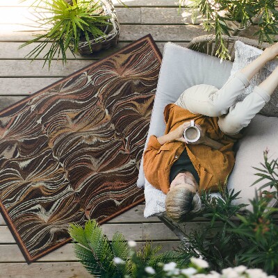 Buiten tapijt Abstracte vormen imitatie vintage stof