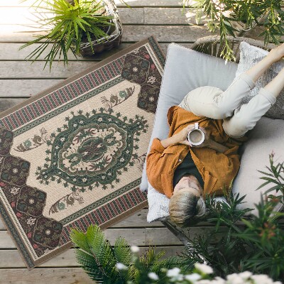 Buitenkleed Kleurrijk geometrisch groen