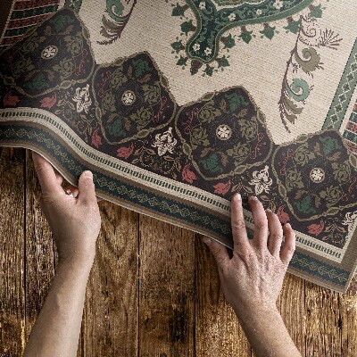 Buitenkleed Kleurrijk geometrisch groen