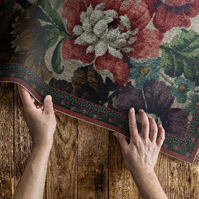 Buiten tapijt Delicaat vintage bloemenpatroon