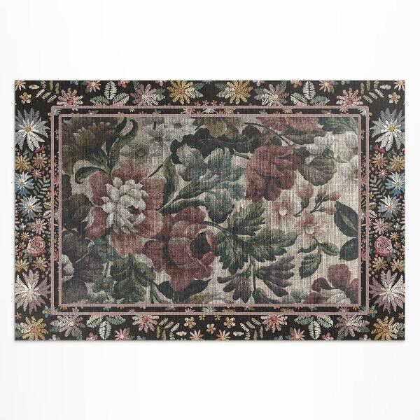 Buitenkleed Bleke kleuren wilde bloemen vintage