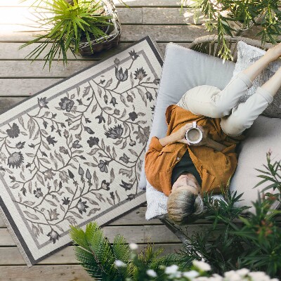 Buitenkleed Monochromatische minimalistische planten