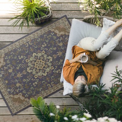 Buiten tapijt Vintage bloemen sierpatroon