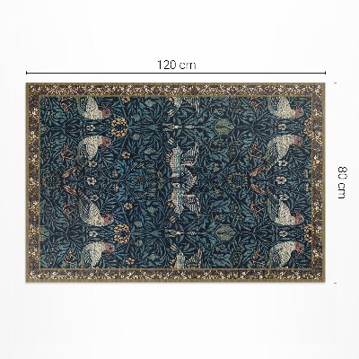 Buiten tapijt Vogel in het veld door William Morris