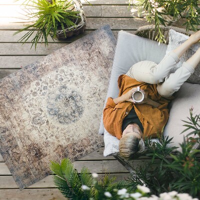 Buiten tapijt Vintage stijl met mandala