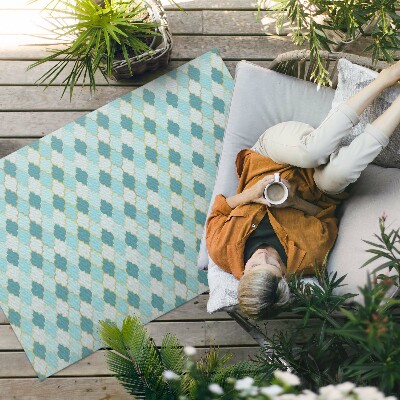 Tuinkleed Blauwe mozaïek decoratieve tegels