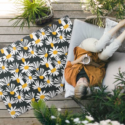 Buiten tapijt Geschilderde madeliefjes, wilde bloemen