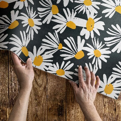 Buiten tapijt Geschilderde madeliefjes, wilde bloemen