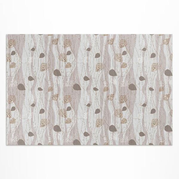 Buitenkleed Boho bladeren op golven achtergrondillustratie