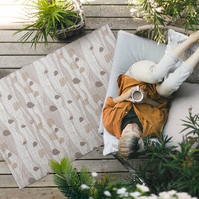 Buitenkleed Boho bladeren op golven achtergrondillustratie