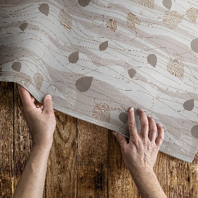 Buitenkleed Boho bladeren op golven achtergrondillustratie