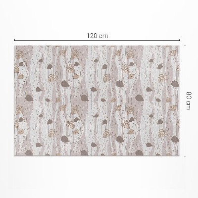 Buitenkleed Boho bladeren op golven achtergrondillustratie