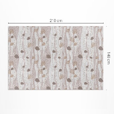 Buitenkleed Boho bladeren op golven achtergrondillustratie