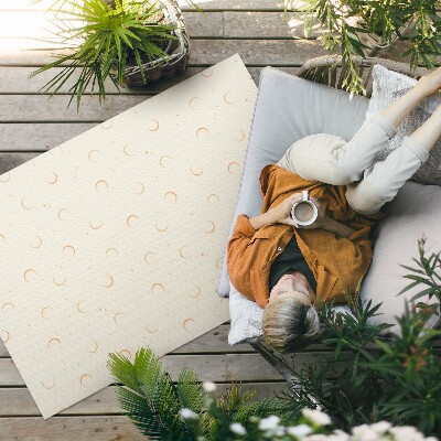 Buiten tapijt Kleine manen en sterren boho-ruimte