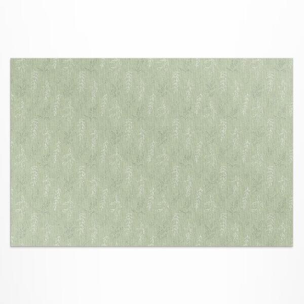 Buiten tapijt Subtiele bladtakjes in boho-stijl