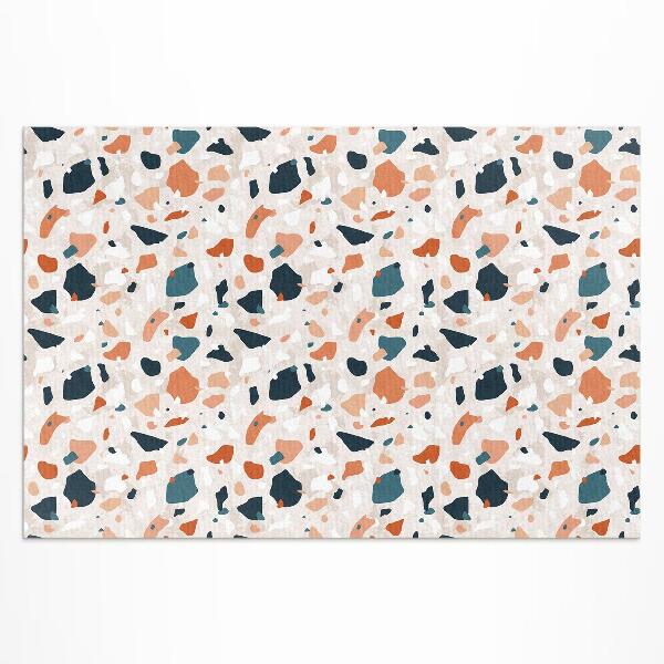 Buiten tapijt Pastelkleurige decoratieve steen in boho-stijl