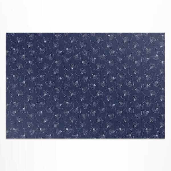 Buiten tapijt Ginkgobladeren in een boho vintage stijl