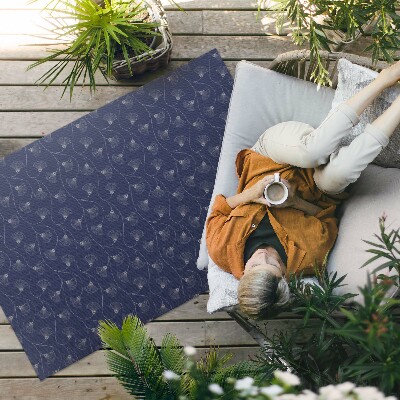 Buiten tapijt Ginkgobladeren in een boho vintage stijl