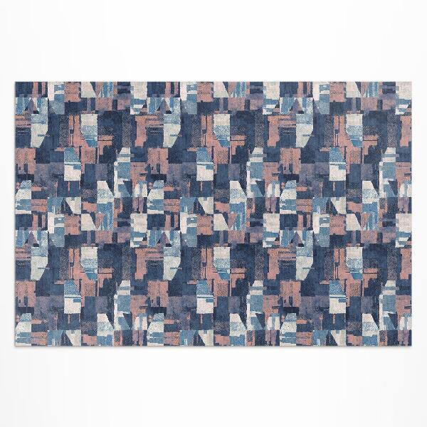 Buitenkleed Abstract mozaïek in vintage retrostijl