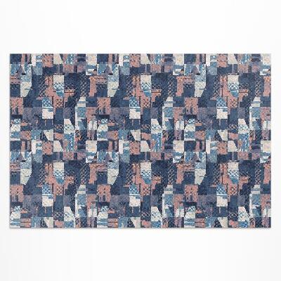 Buitenkleed Abstract mozaïek in vintage retrostijl