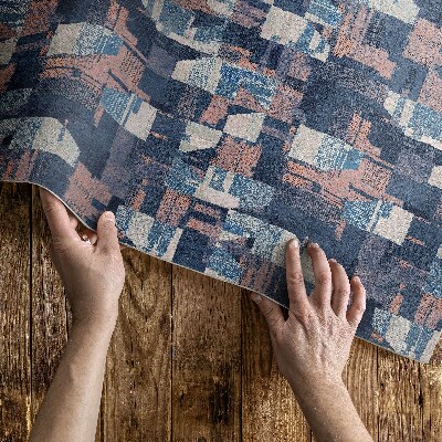 Buitenkleed Abstract mozaïek in vintage retrostijl