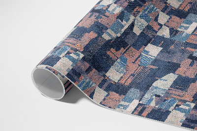 Buitenkleed Abstract mozaïek in vintage retrostijl