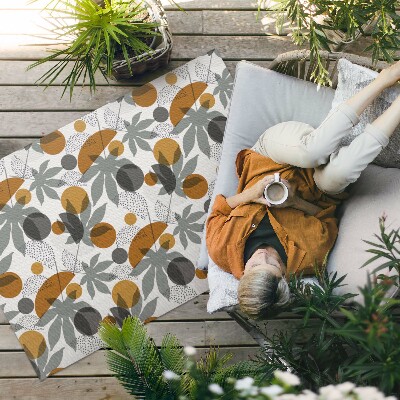 Tuinkleed Boho blad- en vormillustratie