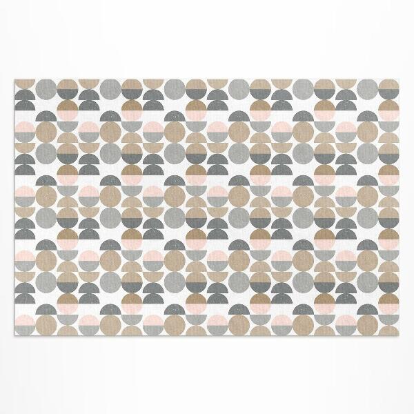 Tuinkleed Geometrisch retropatroon met cirkels en halve manen